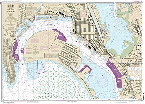 NOAA Chart 18773: San Diego Bay, 35.5 X 49.4, Traditional Paper