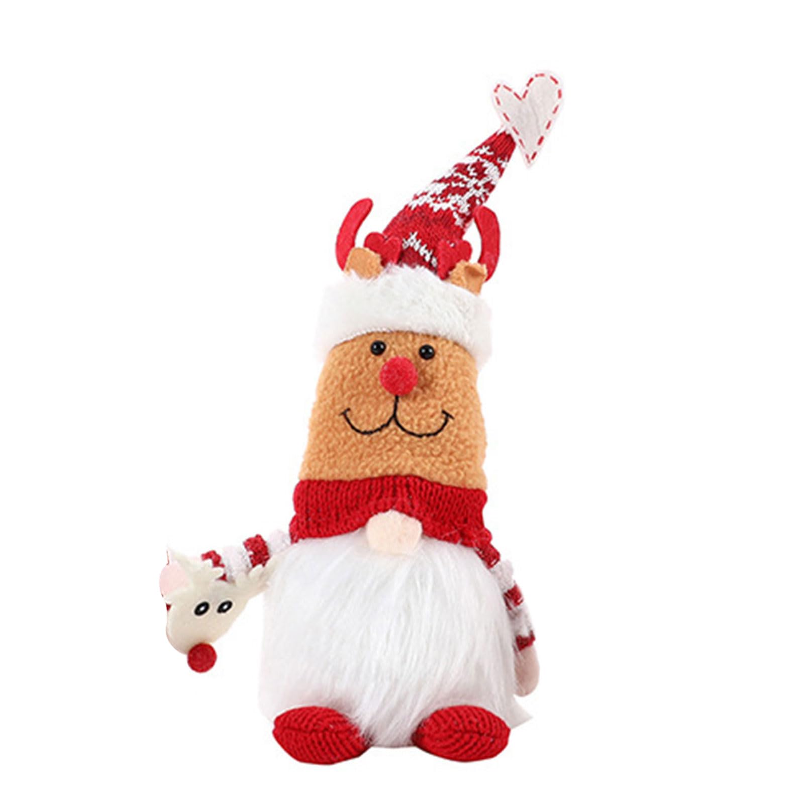 carotoe Christmas Cute Elk SantaHat for Doll Ornament Decor for Doll Supplies for Home Restaurant Party Bac Christmas Gnomes Ornaments