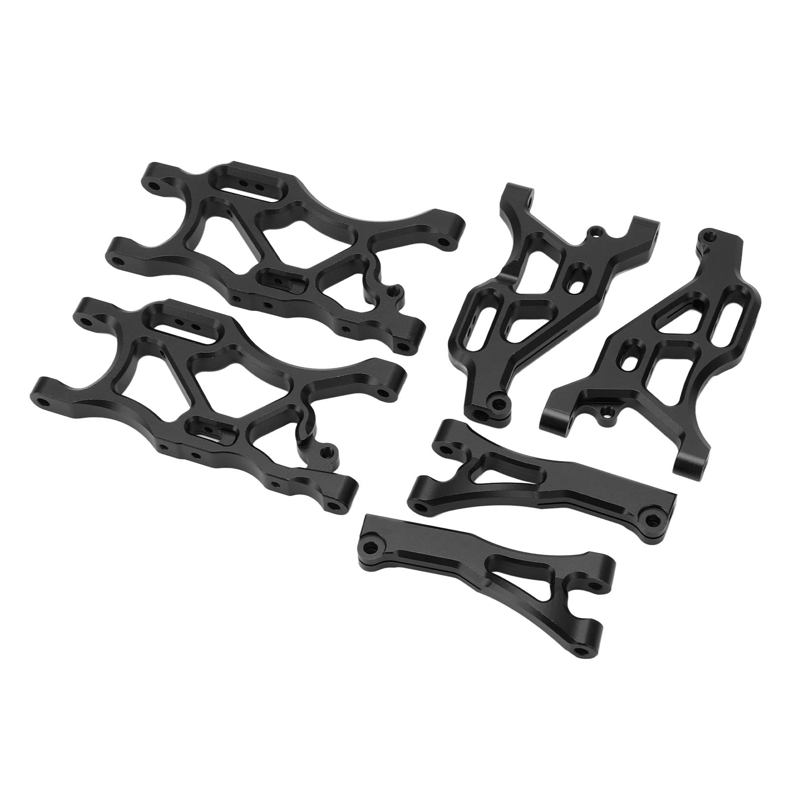 AMONIDA Zestaw Wahaczy RC ze Stopu Aluminium dla 1/7 LIMITLESS, Wahacze o Wysokiej Wytrzymałości Zapewniające płynną pracę, Przednie Wahacze Tylne, Srebrne (BLACK)