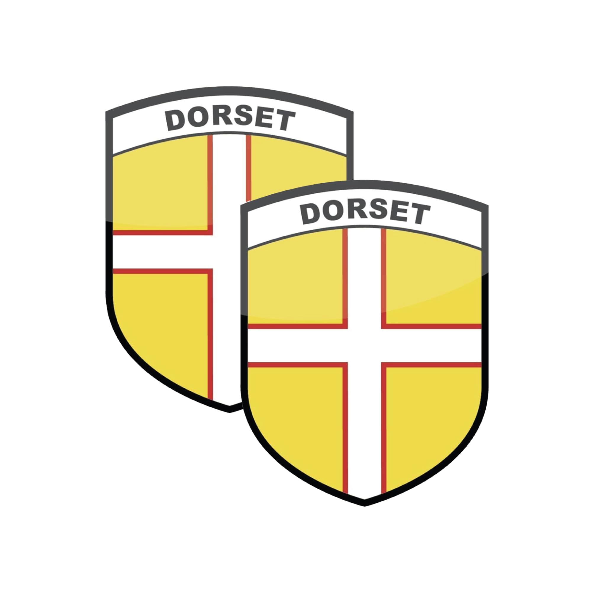Stika.co Dorset Pack Of 2 County Flag Signs - Static Cling Window Vinyl - Car, Van, Truck Window Sign - United Kingdom County Flags