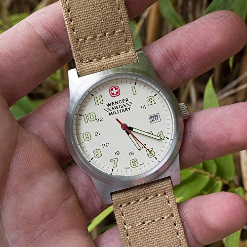 Image of BARTON WATCH BANDS Quick Release Canvas Watch Band Straps, Khaki Tan, 19mm
