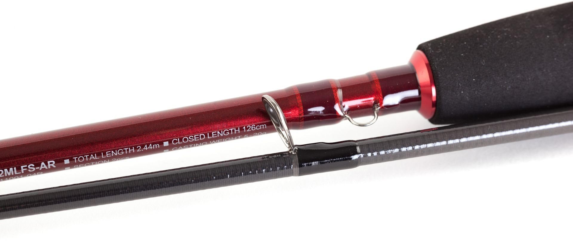 Daiwa Ninja Z 802MLFS - Canna Da Spinning 2,40m, 5-20g, 2 Pezzi, Trasporto 126cm, Anelli Ossido Alluminio, Porta Mulinello Inox