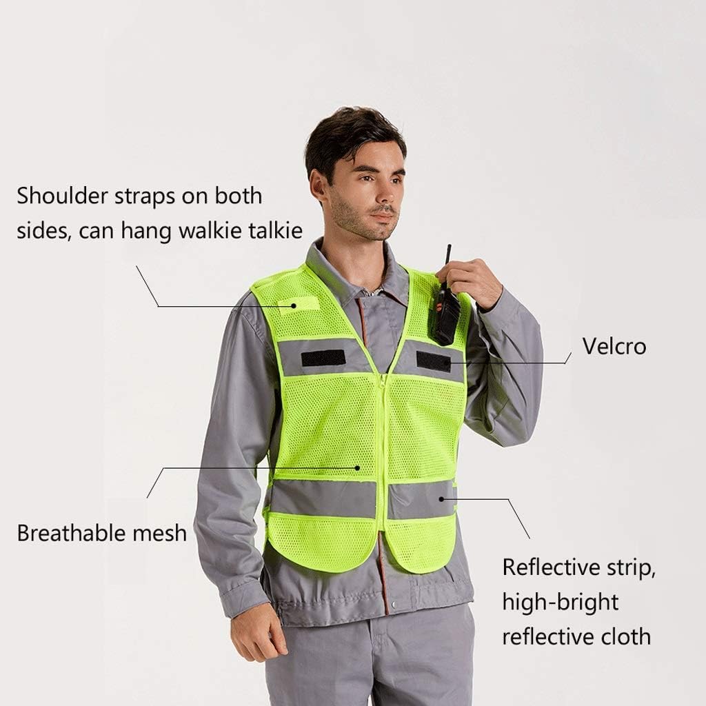hi vis chaleco reflectante de alta visibilidad, Chaleco de seguridad reflectante for ciclismo y jogging nocturno