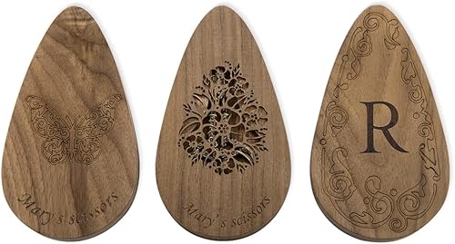 Miniatura 2 de Tijera de estilo europeo/cigüeña personalizada con caja de madera grabado, tijeras de bordado de arte vintage, tijeras de costura pequeñas y