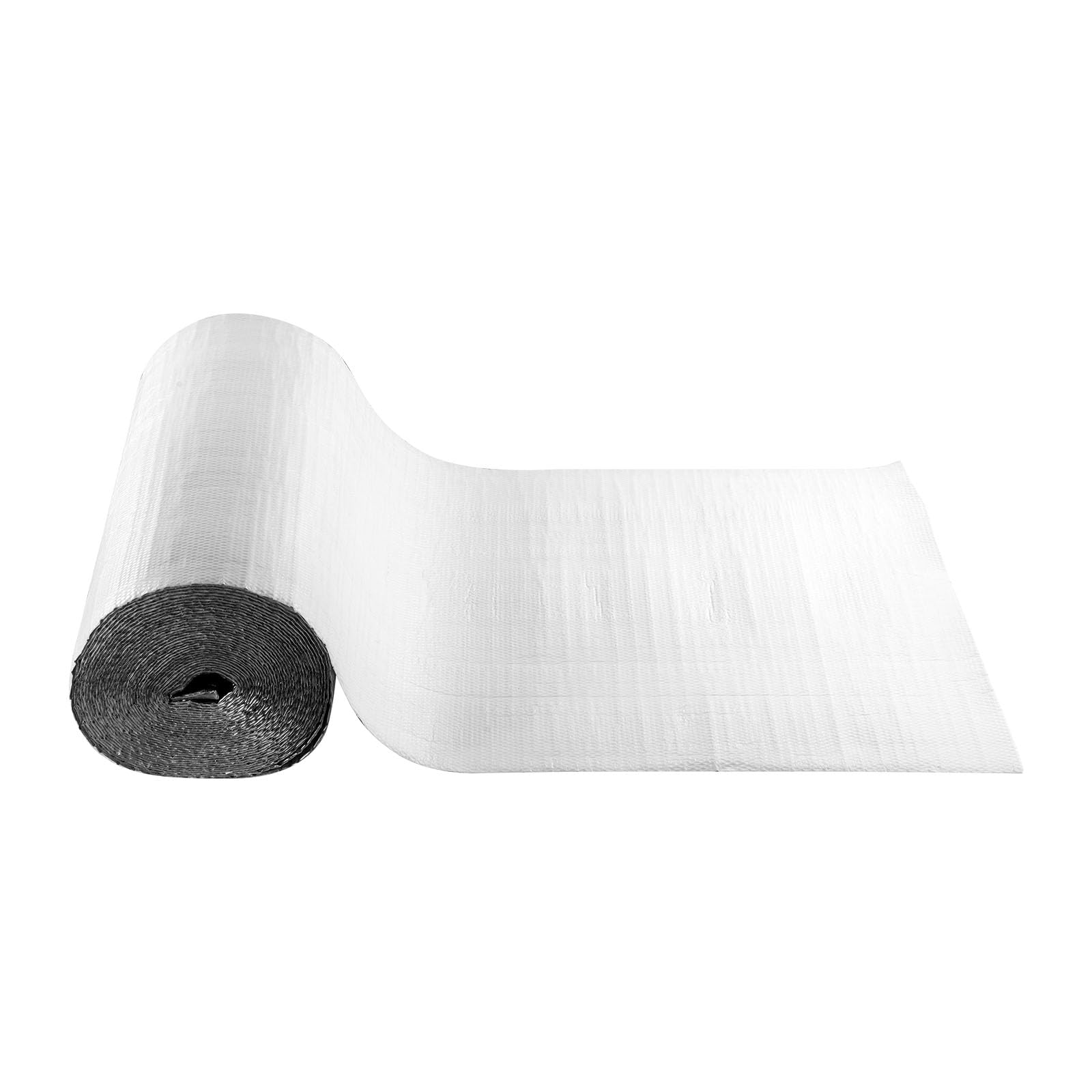 VEVOR Isolierfolie, Dämmfolie mit Luftpolstern, 6 mm, 122 cm x 30,48 m, Aluminiumfolie, weiße PE-Folie, wärmereflektierender Schutz, Wärmedämmrolle für Garagentore, Fenster, Wohnmobildächer