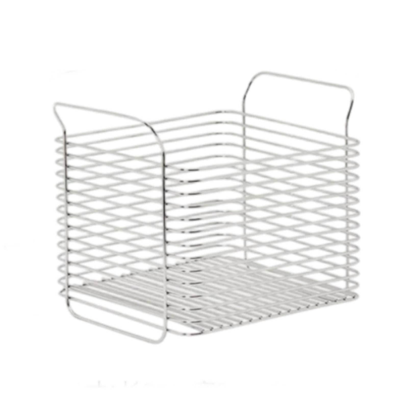 Stackable Wire Basket Carry Handles Metal Wire Basket Raised Base for Countertop Stackable Square L-image-28