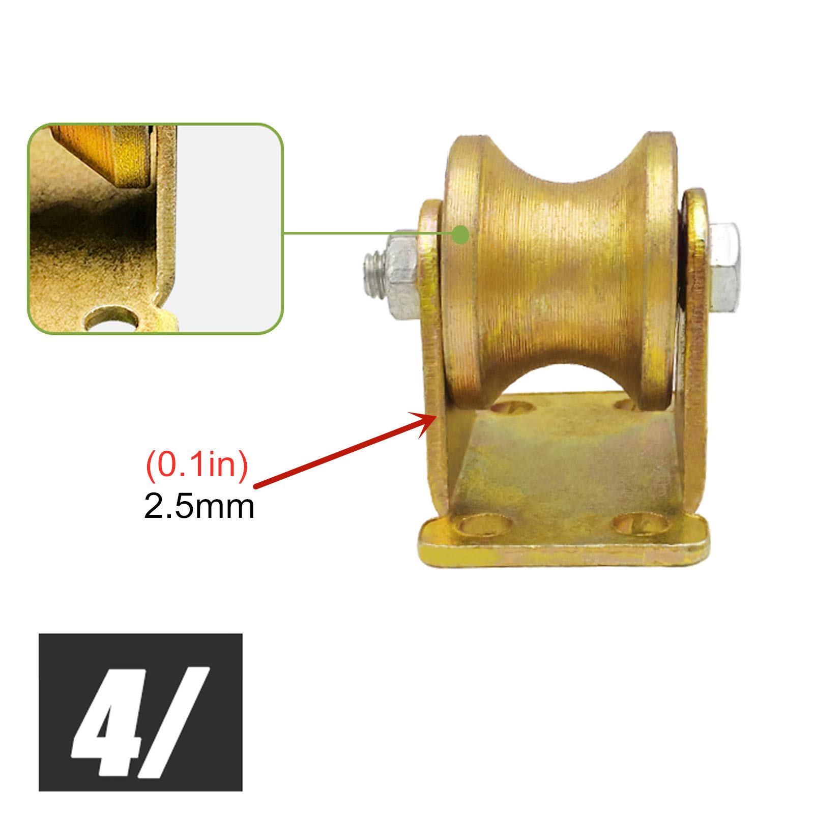 Ruota Scanalatura A V In Acciaio Per Cancello Scorrevole - Foto 8