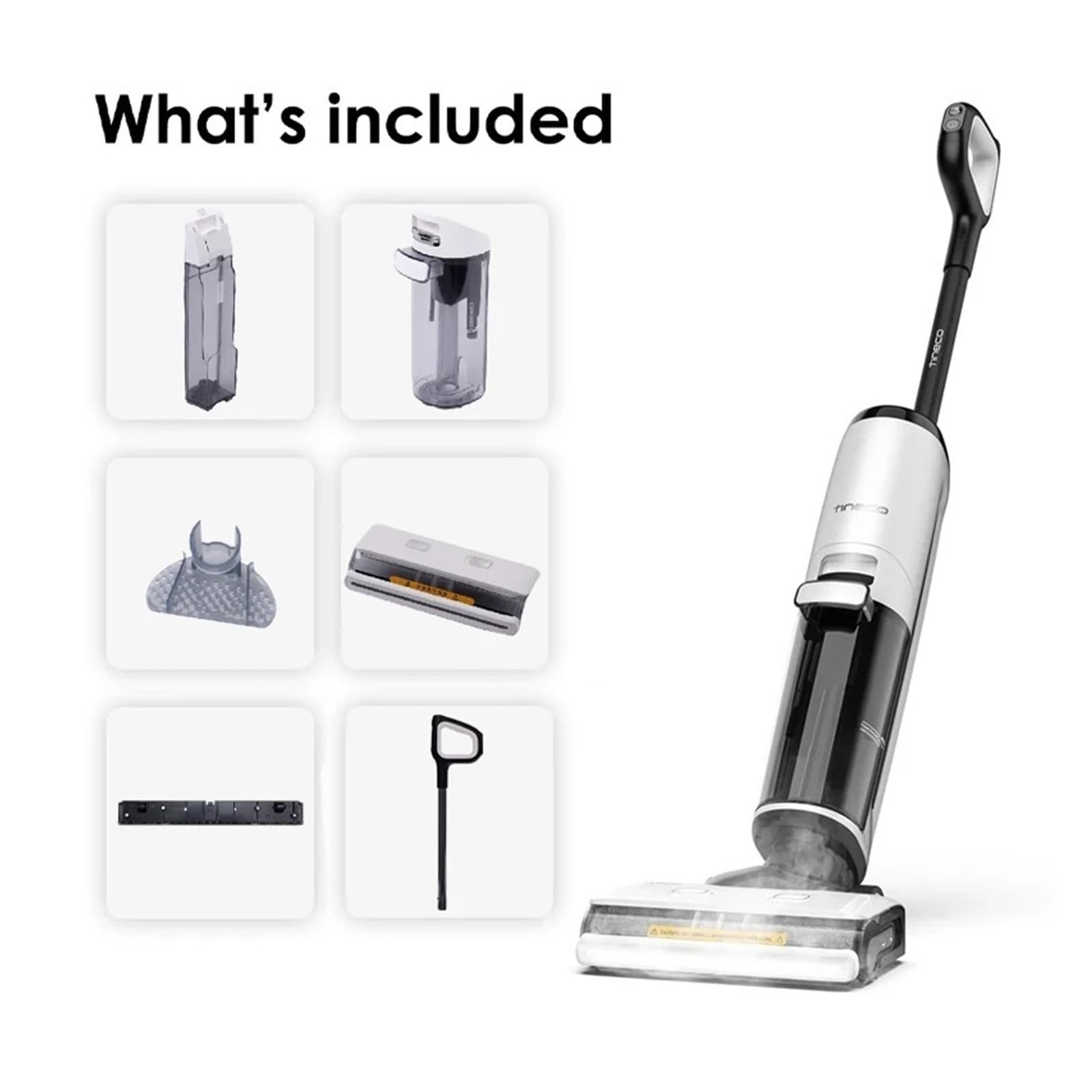 Compatible con Tineco, Floor ONE S7 STEAM, aspiradora inteligente y lavadora con tanque de agua húmeda y seca con piezas de limpieza a vapor (base de carga)