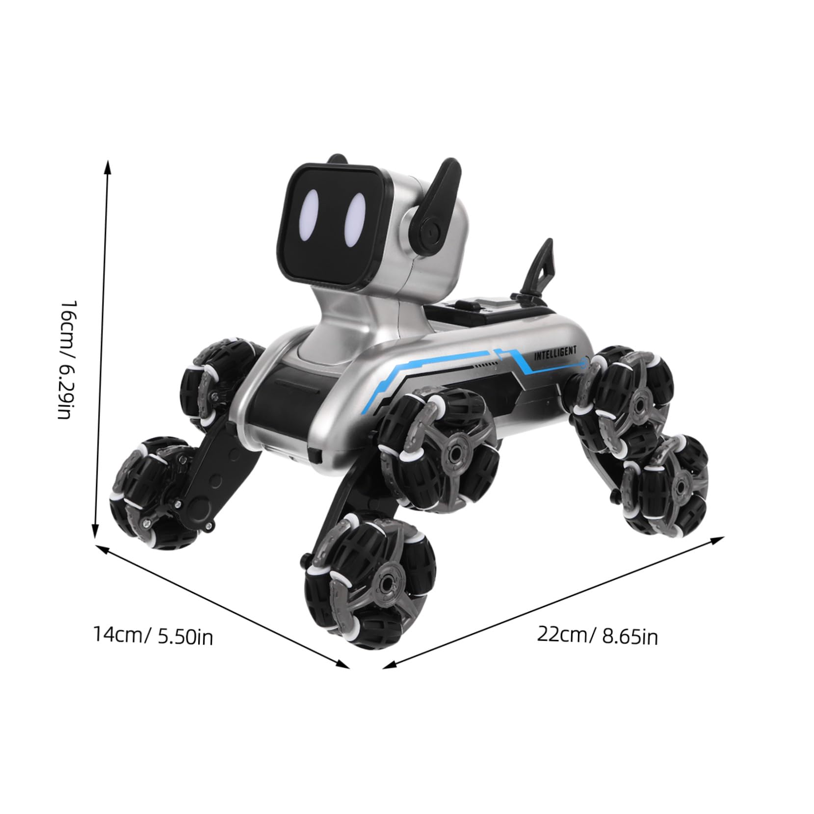 SUPVOX Robot Dog Toy Telecomandato Programmabile, per Ragazzo Ragazza | Plastica e Metallo, Uso Indoor e Outdoor, Decorazioni Scuola, Companion Educativo
