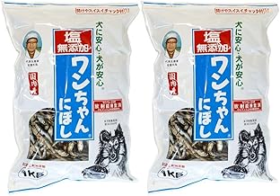 Kabushikigaisha Sakamoto 【Domestic, No Salt Added】 Wanchan Niboshi 2.2 lbs (1 kg) X 2 Bag Set