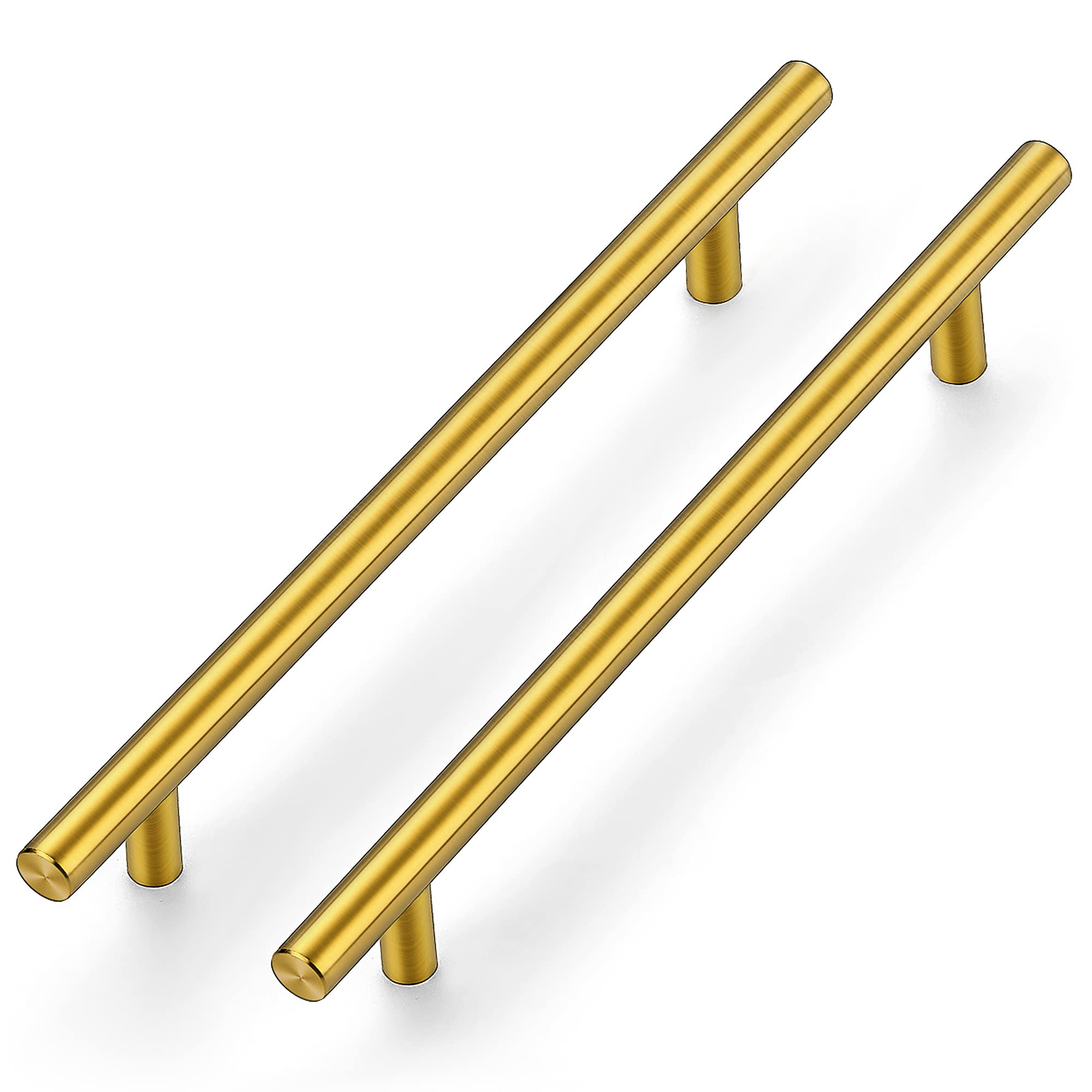 Ravinte Gold Cabinet Handles 5 Pack 7-1/2 Inch Cabinet Pulls Brushed Brass Kitchen Cabinet Handles Modern Drawer Pulls Gold Hardware for Kitchen