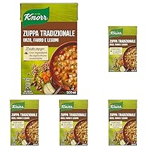 Knorr Zuppa Tradizionale, Piatti Pronti Knorr con Ingredienti Naturali, Senza Coloranti e Senza Conservanti Aggiunti, Fonte di Fibre, Vegetariano, Confezione da 2500 ml