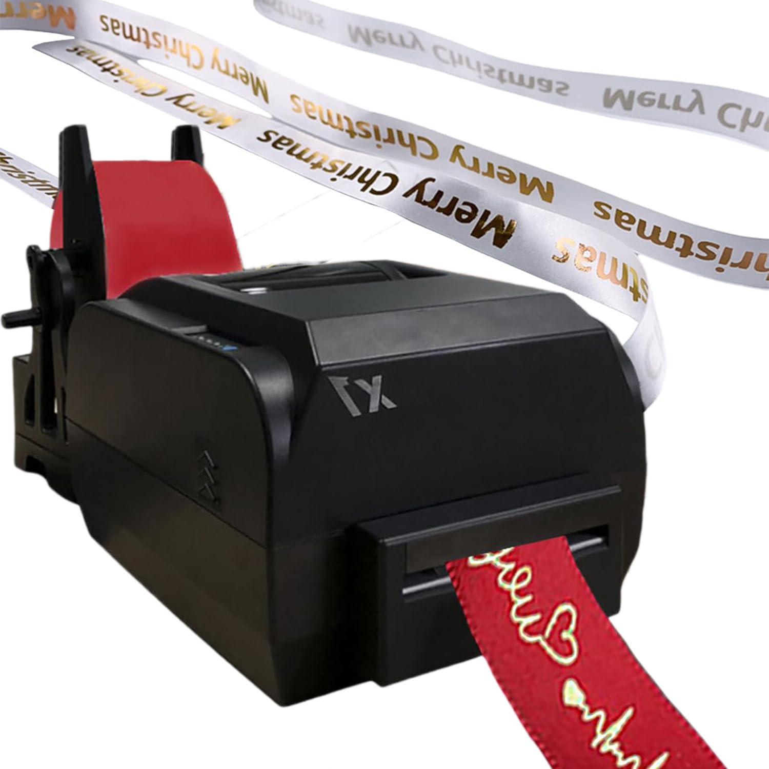 Macchina da stampa digitale a nastro satinato per confezioni regalo, supporta oltre 50 lingue, ideale per feste ed eventi di Natale
