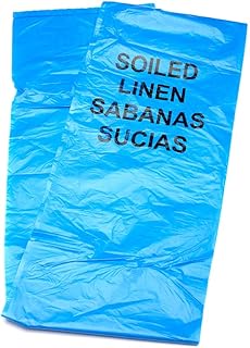 MediChoice Hospital Linen Bag, w/Reinforced Seams, Imprinted, Bi-lingual, 20-30 Gallon, 30x43 Inch, 1.0 mil, Blue, 131443TXOR01 (Case of 200)