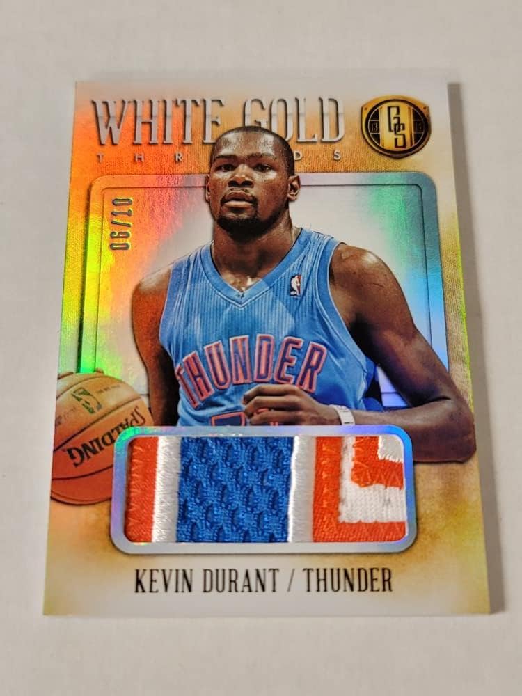 Basketball NBA 2013-14 Panini Gold Standard White Gold Threads Platinum #59 Kevin Durant NM Near Mint MEM 6/10 Thunder