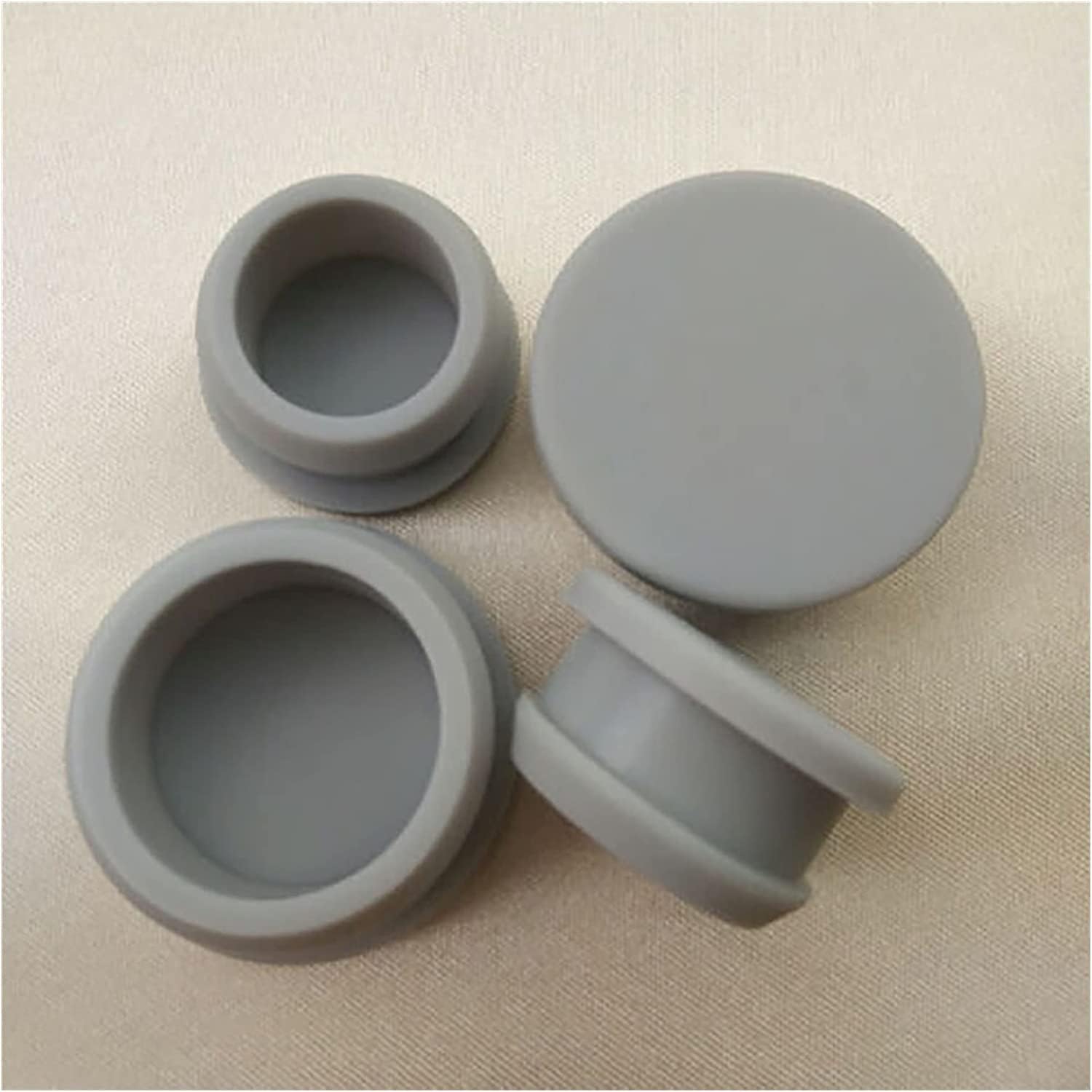Rubber Seal Hole Plugs,Dust Plug,Closing Plug,10PCS Gray Snap-on Silicone Rubber Blanking End Caps Tube Inserts Plug Bung 10mm-30mm (Color : Gray, Size : A 21mm) (Color : Gris, Size : A 30mm) (Color