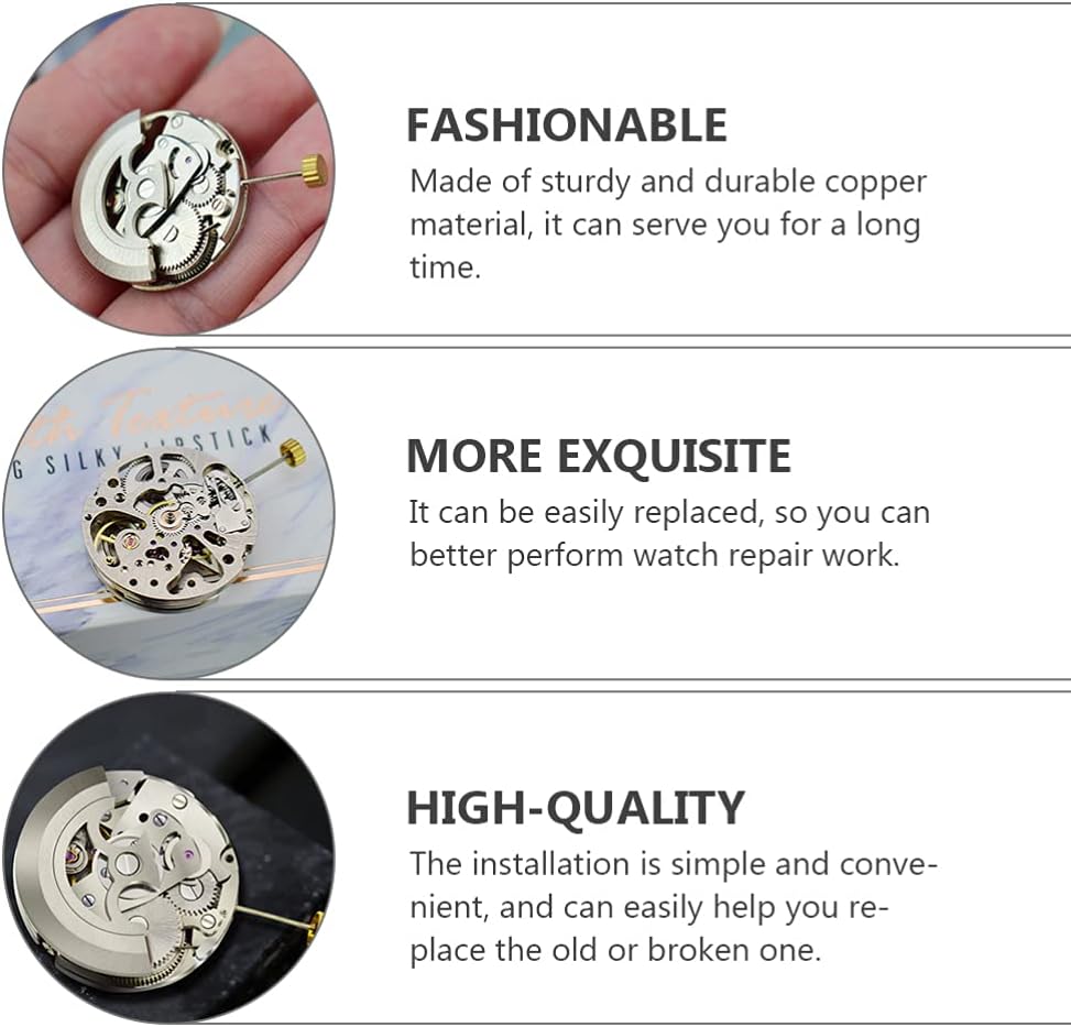 Hemobllo Watch Movement Automatic Mechanical Movement Replacement Part Men Japanese Quartz Movement Skeleton Watch Accessories for Men Women