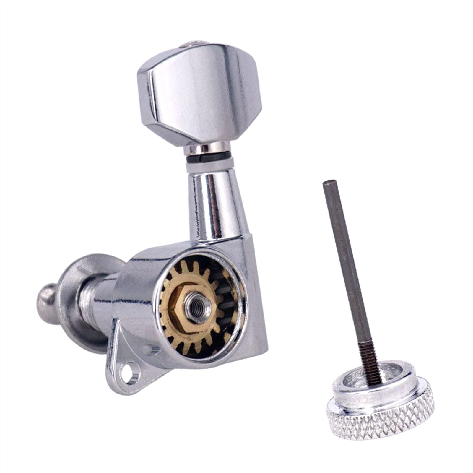 Stimmwirbel Gitarrensaiten 6 Stücke Gitarre Tuning Pegs Tuner Machine Köpfe Mit Schloss Chrom-Verriegelung Tuning-Tasten Für Elektrische Akustikgitarre (Color : 6L)