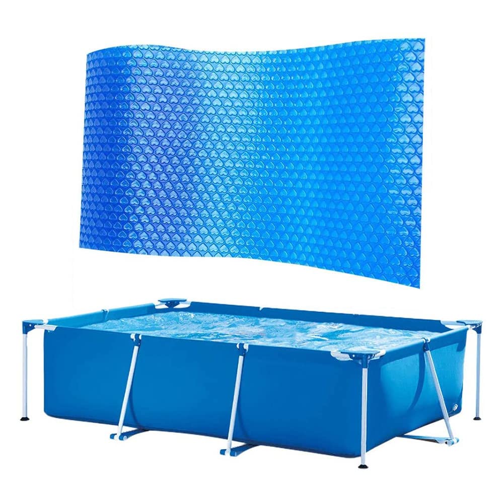 Bâche Solaire Rectangulaire pour Piscine Bâche À Bulles Couverture De Piscine Solaire Rectangulaire | Couverture De Protection Piscine Solaire Chauffage De Bassin Outdoor Jardin 300x200cm