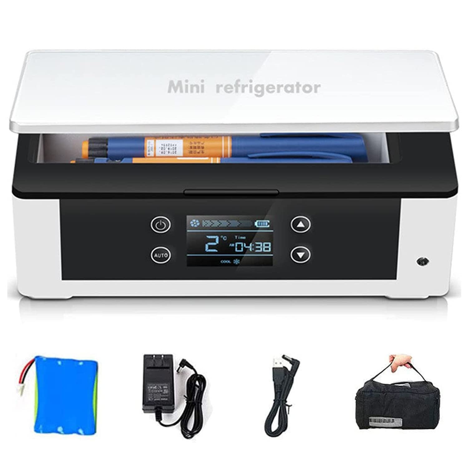 Mini Nevera portátil insulina refrigerada/Caja de refrigerador de la insulina/Drogas Reefer/Nevera pequeña,USB médico de Viaje Caso del refrigeración de medicamentos