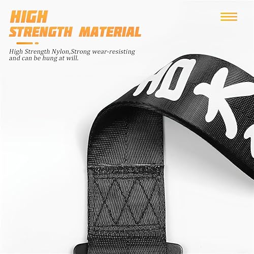 Miniatura 3 de Correa de remolque de carreras de automóviles, nailon de alta resistencia JDM estilo deportivo, cuerda de tracción decorativa, eslogan chino, correa