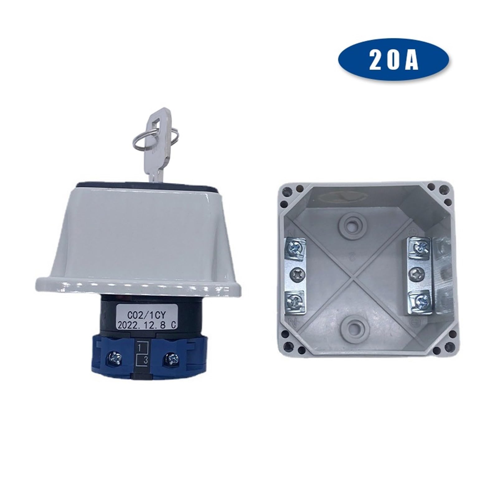 Caja estanca LW26-20YS5/1M con Llave de Bloqueo, Interruptor de Leva rotatorio de Transferencia inversa con Corte de energía de 20 A