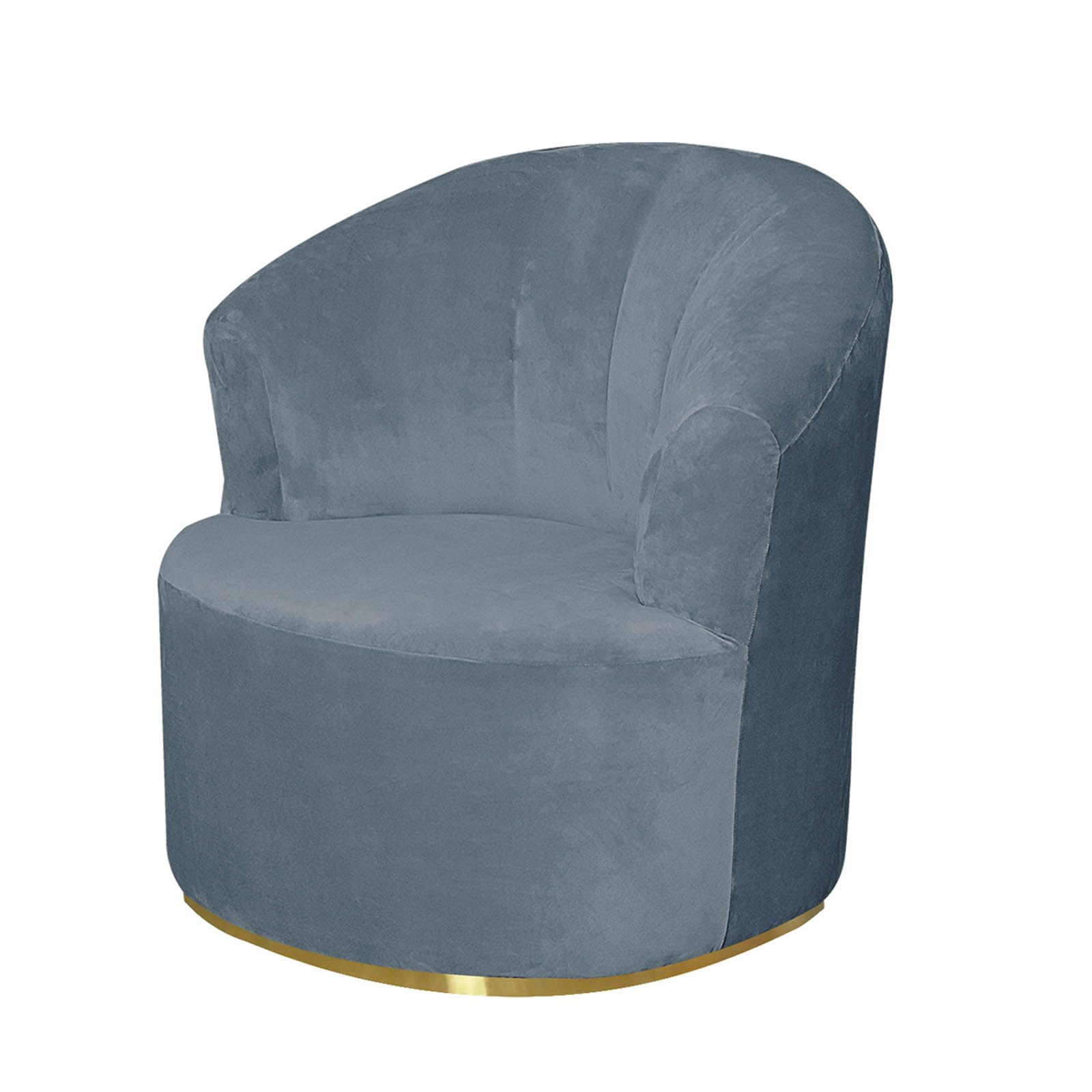 Leomix Round Club Armchair Cover, Velvet Swivel Barrel Chair slipcover, Soft Solid Swivel Accent Chair,Modern Barrel Chair Slipcover, for Living Room,F