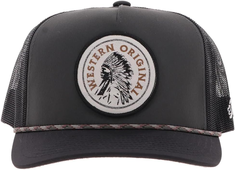 HOOEY Quanah Hat - Adjustable Snapback Cap, 5-Panel Mesh Back Outdoor & Casual Baseball Hat for Men & Women