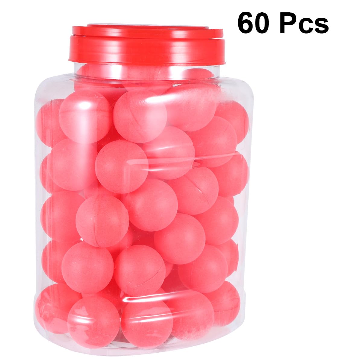 Balones de Ping Pong 40mm sin Costuras, 60 Piezas, PP Rojo
