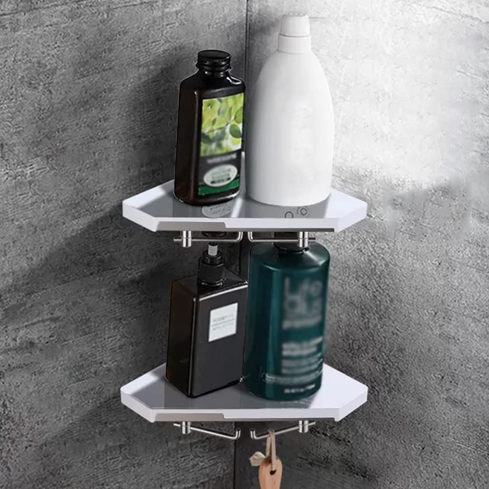 BAHELS Corner Shower Caddy Corner Shower Shelves Caddy Bathroom Storage Rack Wall-mounted Bathroom Corner Shelf Tripod Shower Organizer
