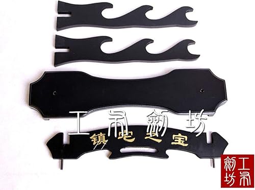 Miniatura 4 de 3 Capas Casa Tesoro Samurai Espada Katana Wakizashi Tanto Soporte Soporte de Pantalla Negro