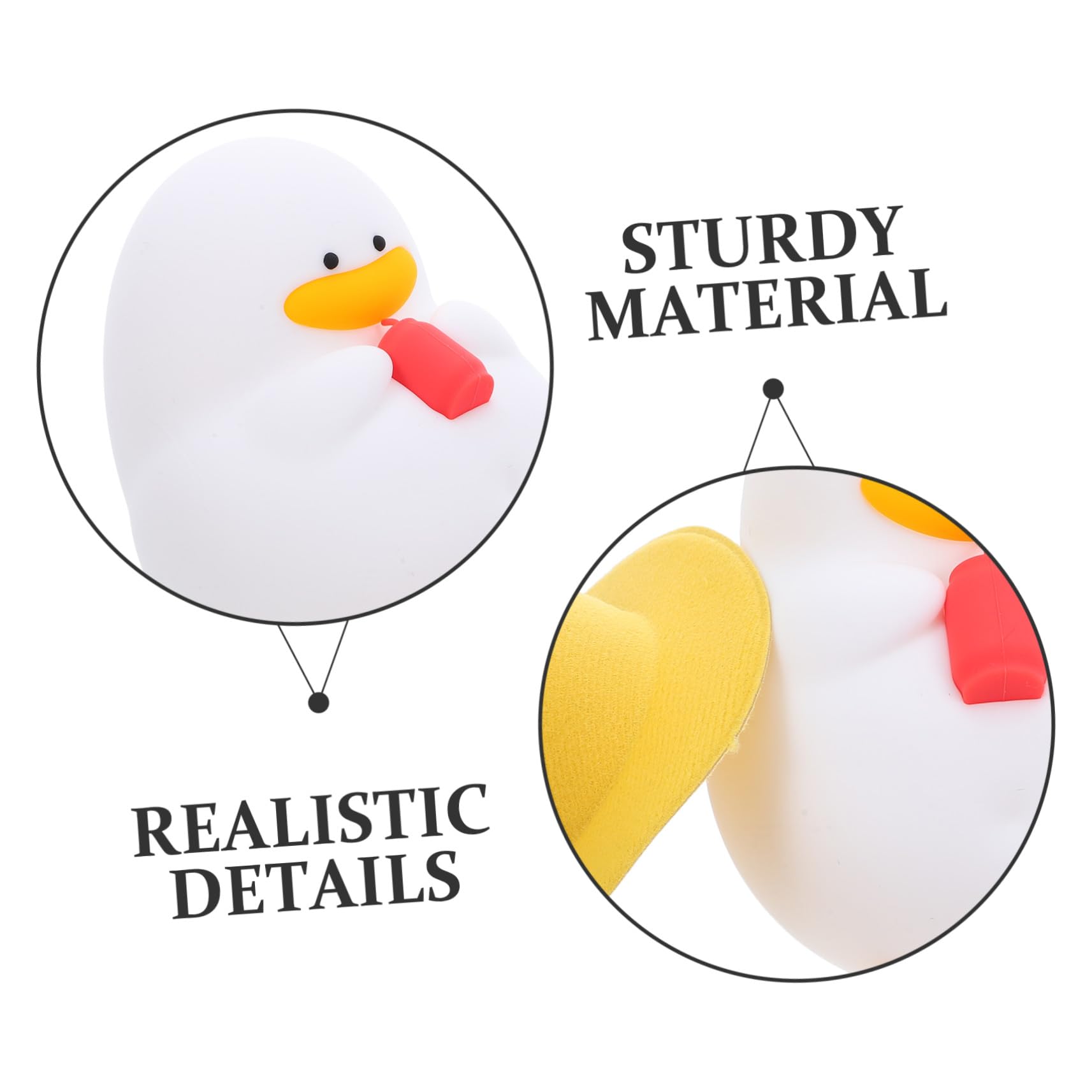 UKCOCO Lámpara de Noche LED Pato de Dibujos Animados de Silicona para Bebés | Amarillo, Abs y Pc, Control por Toque, Resistente a Caídas, para Tomas Nocturnas y Cambios de Pañal