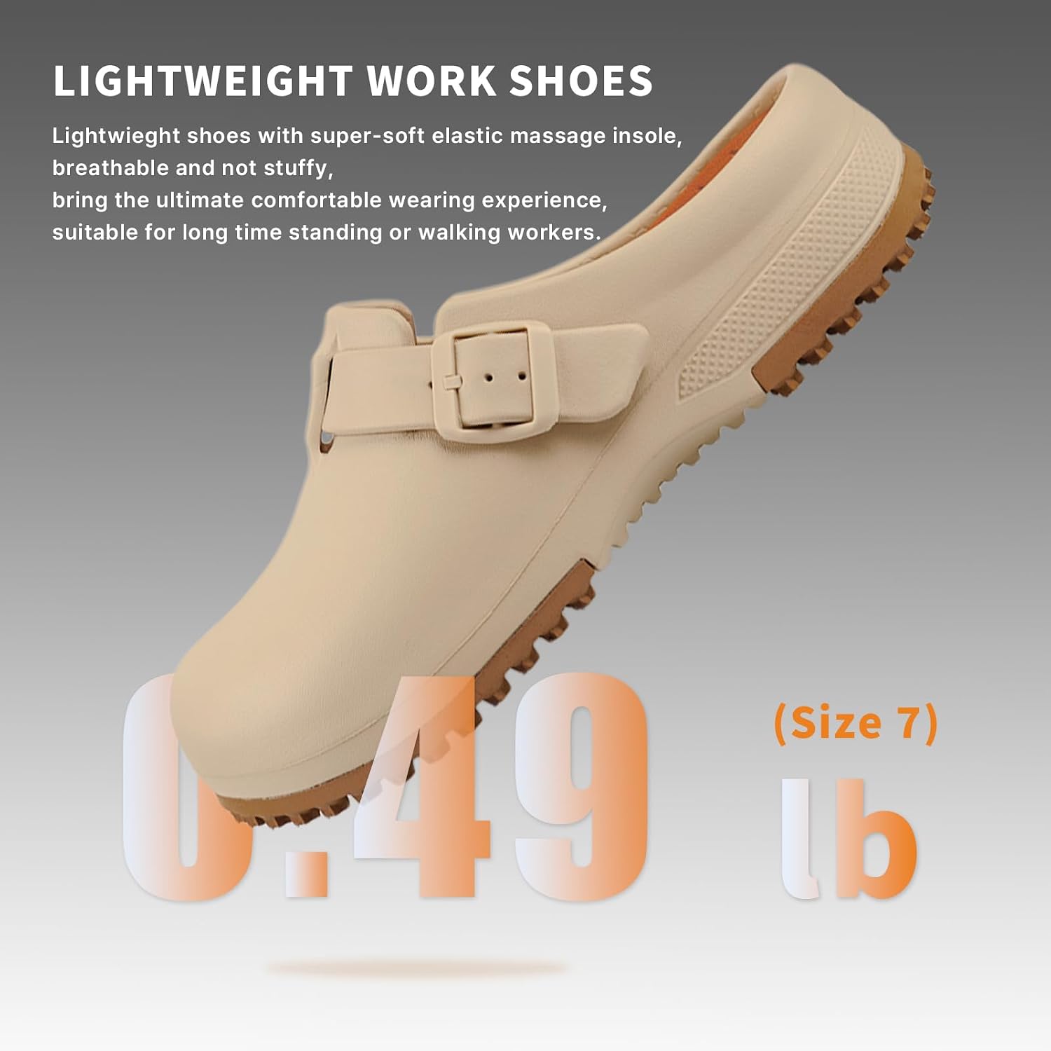 Unisex Slip-Resistant Work Clogs, Mercy Mules for Food Service, Garden, or Nursing