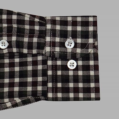 Image of GHPC Cottswool Winter Wear Woolen Gun Club Checks Full Sleeves Regular Fit Formal Shirt for Men