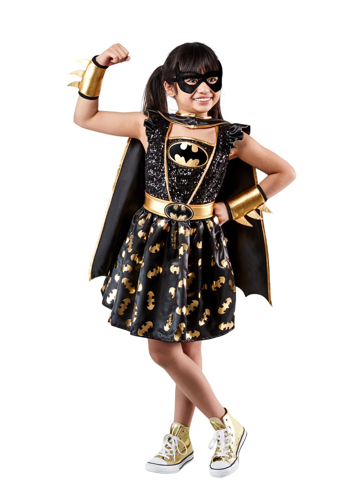 Rubie's - Costume da Batgirl DC Comics con mantello e maschera per gli occhi