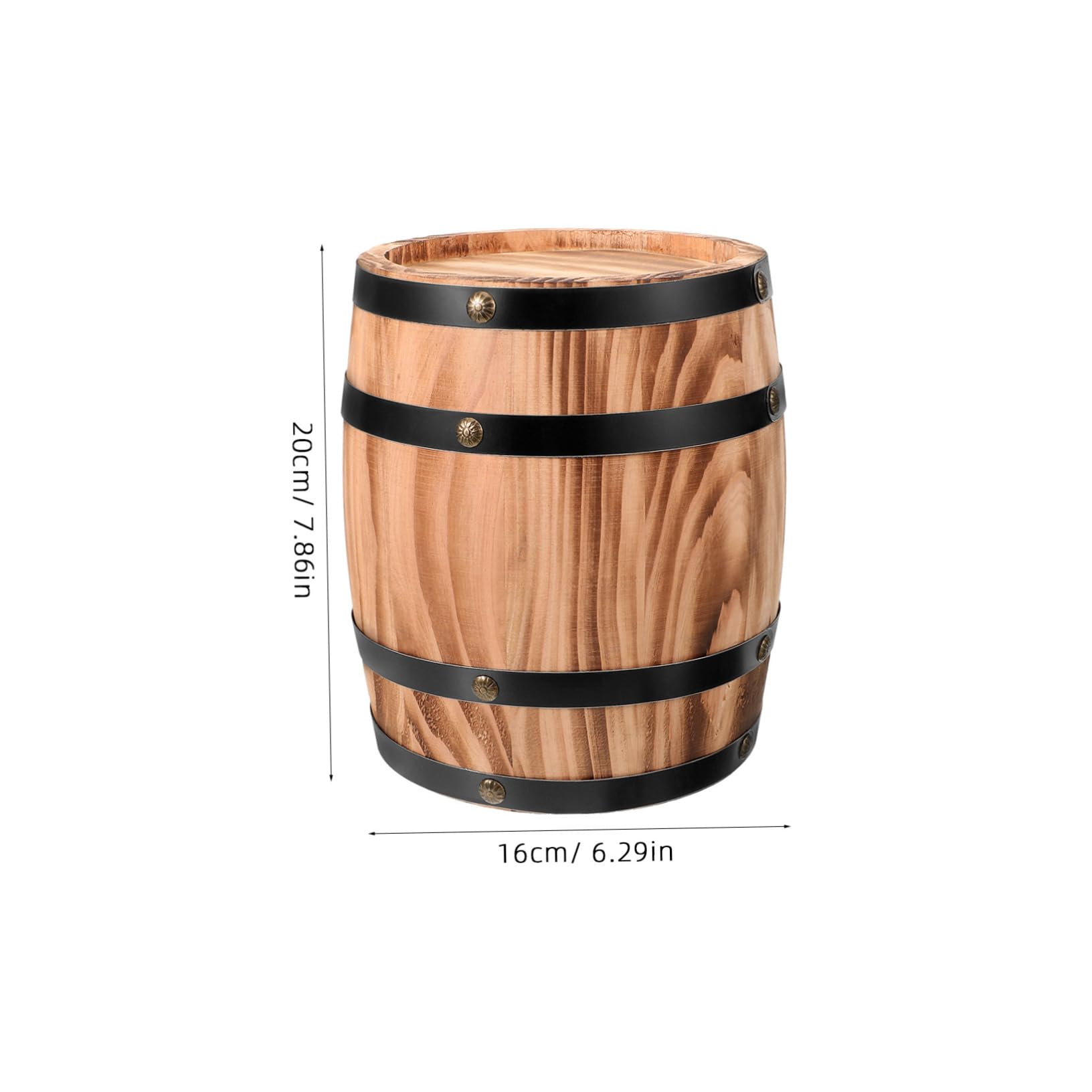 HOOTNEE Sturdy Wood Barrel Ornament Whiskey Wooden Barrel Model Bar Decor for Party Home Commercial