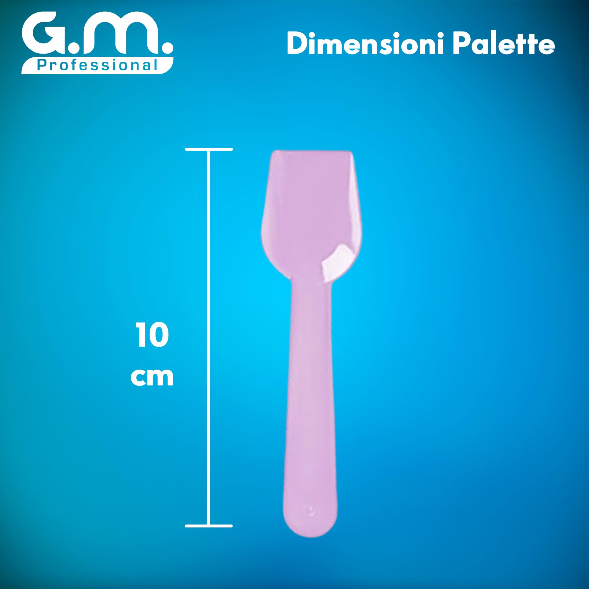 GM 1000 Cucchiaini per il Gelato Riutilizzabili Colorati, Imbustate Singolarmente, Palette Compostabili per dolci dessert gelato, Misura 9,5 cm