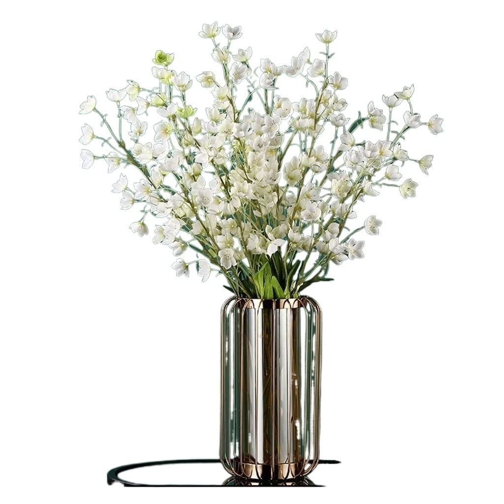 ADERFETBI Fake Plants Artificial Flowers Simulation Flower Lily Of The Valley Bouquet Desktop Bedroom TV Cabinet Decoration Fake Artificial Flowers(B)