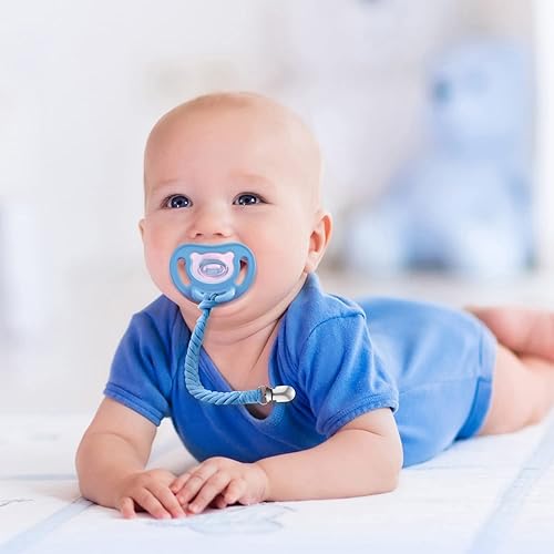 Miniatura 6 de Clip para chupete para niñas y niños, correa para chupete de bebé, 100% hecha a mano, trenzada, se adapta a todos los chupetes y juguetes de