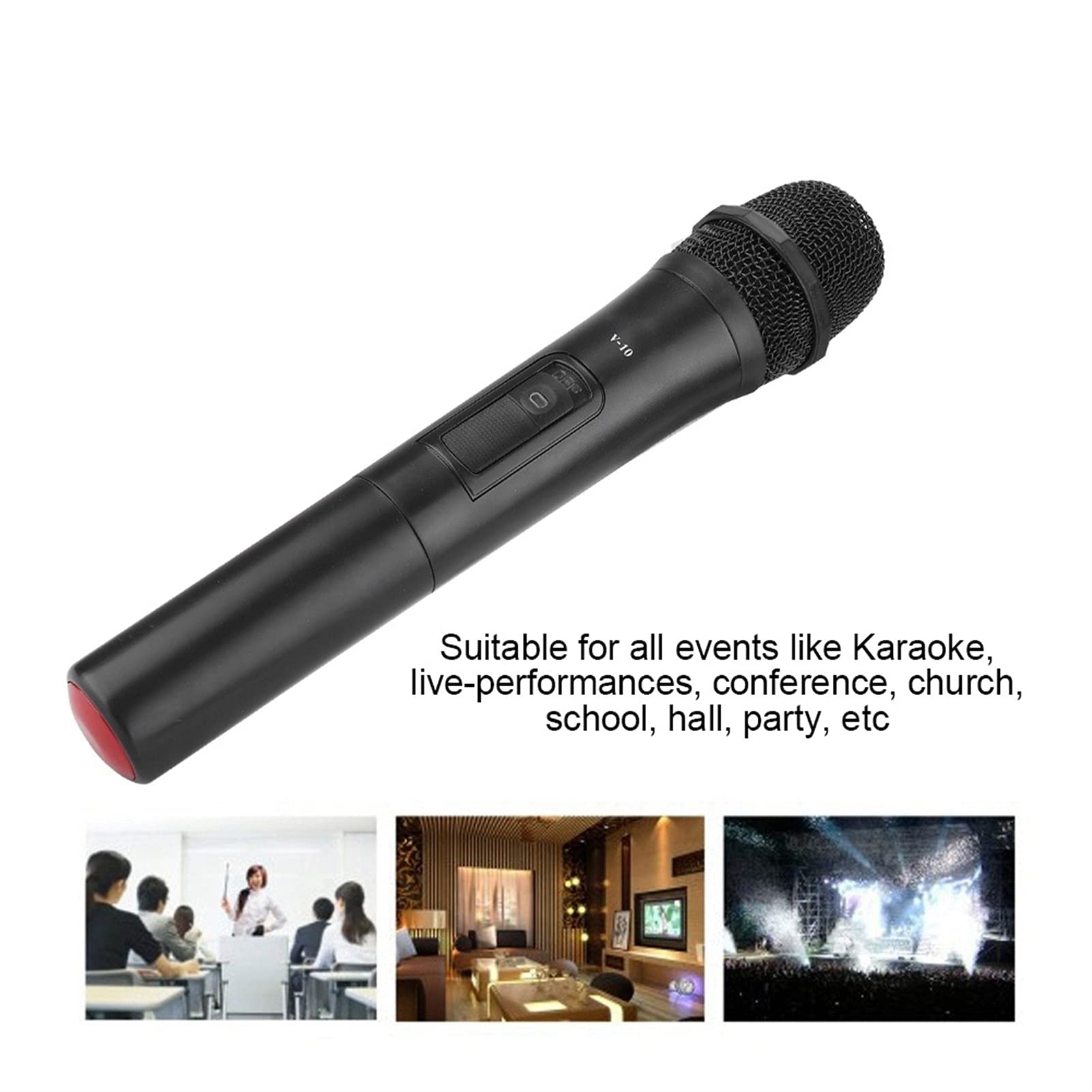 mikrofon do śpiewania UHF bezprzewodowy ręczny mikrofon wzmacniacz audio uniwersalne mikrofony kardioidalne z odbiornikiem USB do kościoła karaoke występ dla dzieci głośnik bluetooth