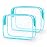 Wedama TSA Approved Toiletry Bag, Cosmetic Bags 2 Pack with Zipper Carry on Airline Airport Travel Accessories, PVC Makeup Bags for Travel, Quart Size Travel Bags for Men and Women-Mint Green