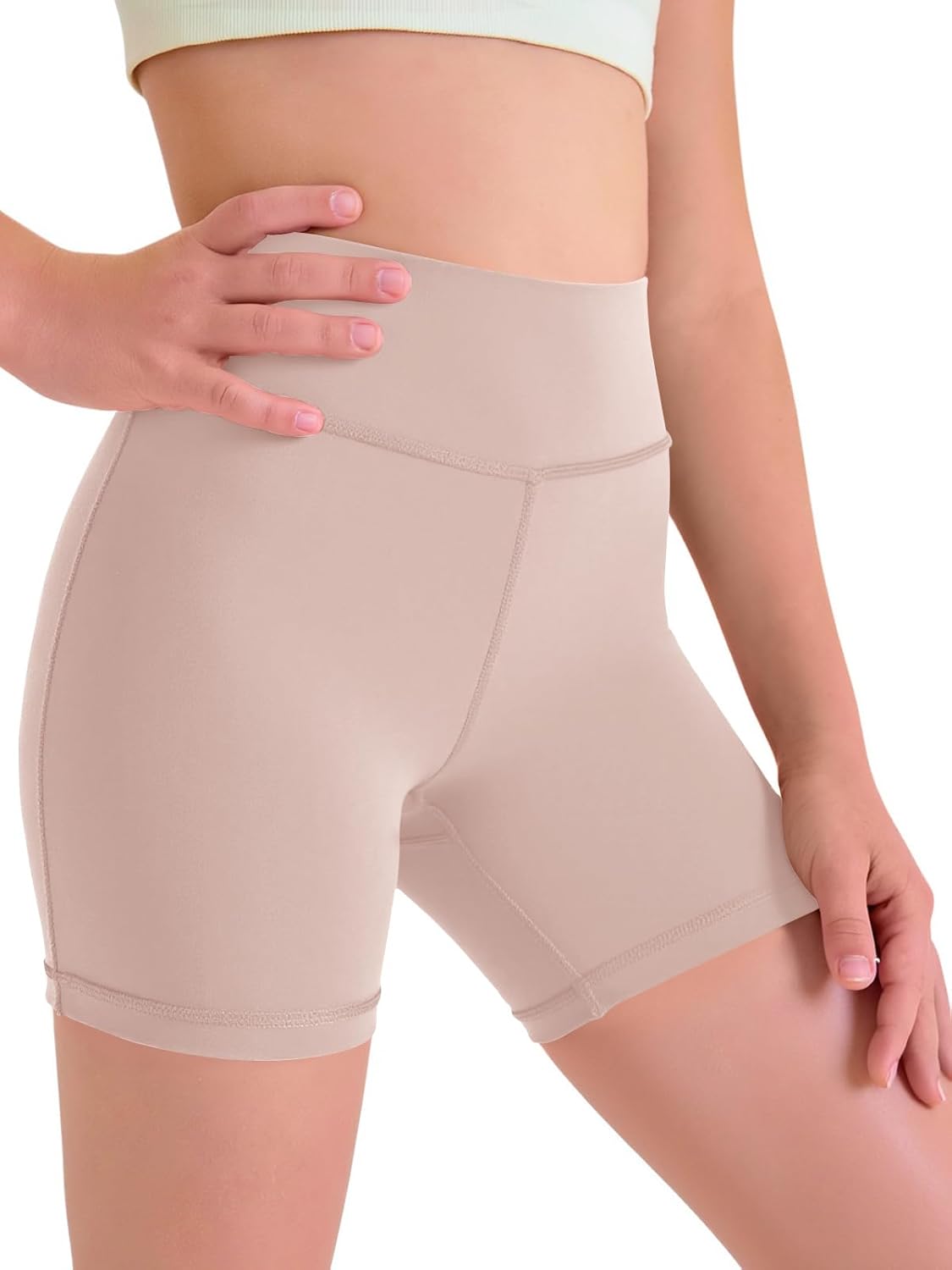 Haloumoning Girls Athletic Shorts Kids Workout High Waisted Volleyball Shorts Yoga Dance Gymnastics Shorts