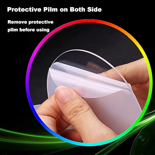 Miniatura 3 de Terrilee 8 piezas de acrílico en blanco de 0.079 pulgadas para base de luz, plexiglás de acrílico fundido  Corazón y panel acrílico redondo con