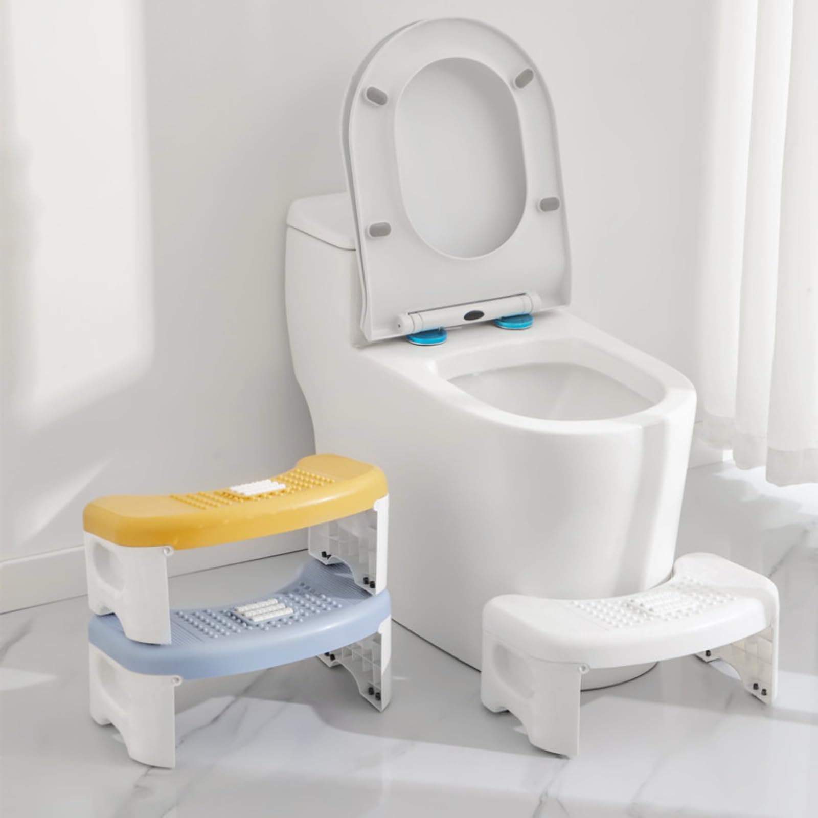 Sgabello per WC pieghevole per il bagno, squatty Potty, deambulatore antiscivolo per il bagno, sgabello da bagno, comodo sgabello antistitichezza per bambini adulti