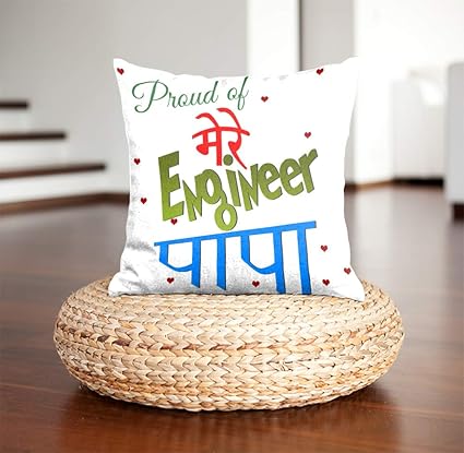 DreamVio Soft Fabric Cushion, Pillow Gifts for Daddy,Grandpa,World's Best Dad,Pyare Papa on Birthday's & Father's Day Color : White Size : 12 x 12 inch Design 149