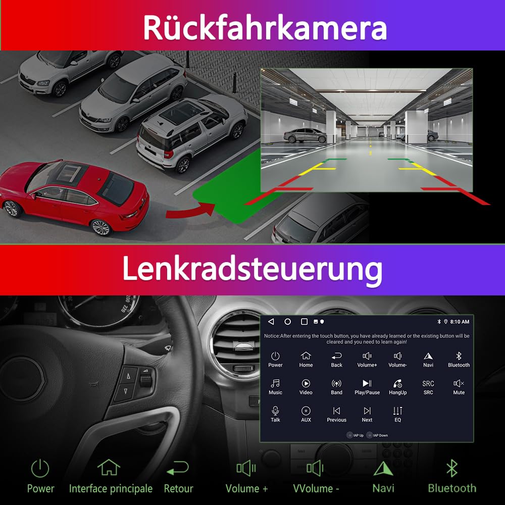 Junsun Android Autoradio für BMW 1er E81/E82/E87/E88 2004-2011 (manuell) 2GB+32GB with 9 Zoll Touchscreen CarPlay, Android Auto, Bluetooth Navigtion Lenkradsteuerung