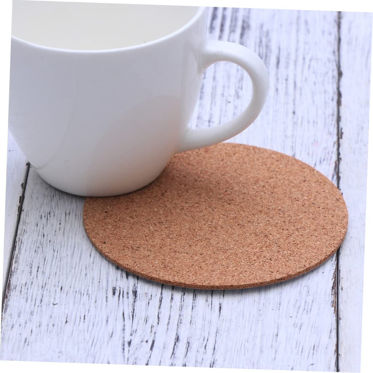 BESTonZON Mini-Plantes 90 Pièces Dessous De Verre en Liège pour Boissons sous-Verres Ronds en Liège Tapis De De Tasse De en Tapis Isolant Table en Bois 100mm Vide