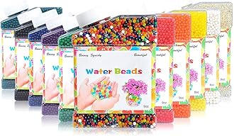 Generic 30000pcs Water Beads Rainbow Mix Crystal Soil Non-Toxic Bottled Package for Inside Decoration Air Fresh Children Toy/
