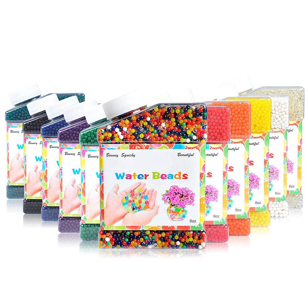 Generic 30000pcs Water Beads Rainbow Mix Crystal Soil Non-Toxic Bottled Package for Inside Decoration Air Fresh Children Toy/