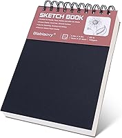 Blablaovy 5.5x8.5 Sketchbook: 60 Sheets 100gsm Acid-Free Paper, Spiral Bound Drawing Pad for Artists, Beginners & Adults - Black